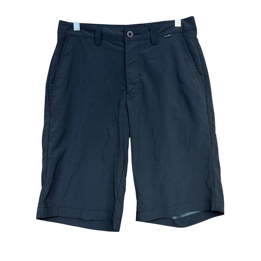 Travis Mathew Mens Shorts Black Flat Front Golf Athletic Stretch 30